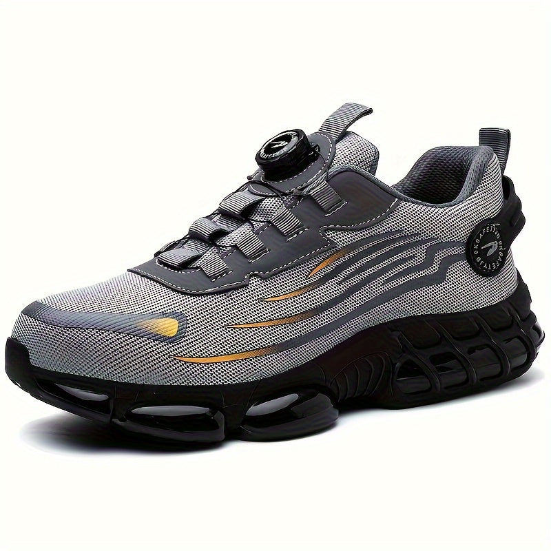 Men’s Steel Toe Safety Work Shoes – Breathable Non-Slip Sneakers with Puncture Protection for Outdoor & Casual Wear