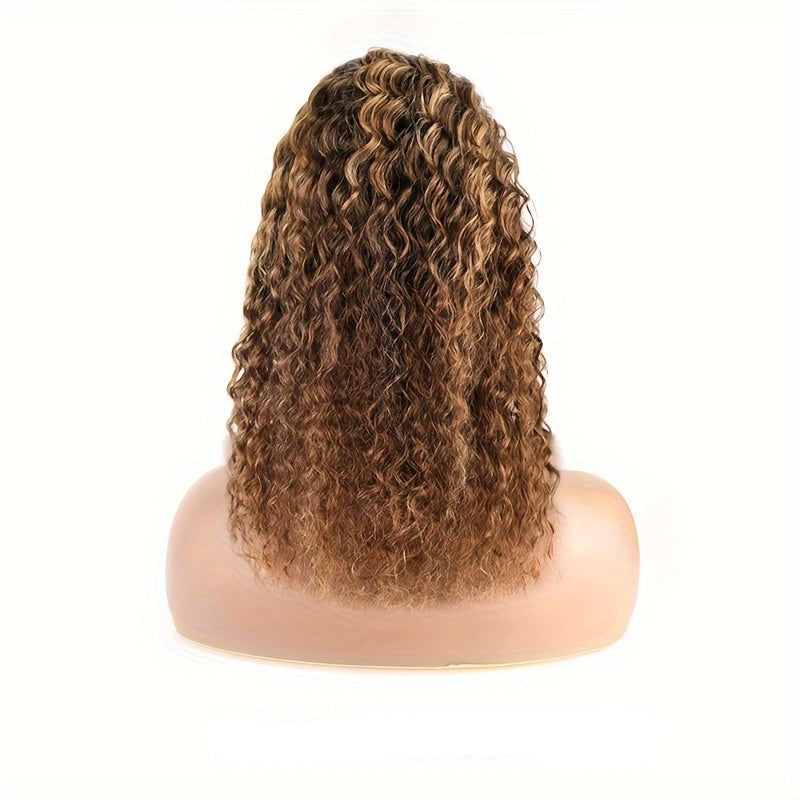 Deep Wave Honey Blonde Lace Front Wig –  13x4 Human Hair Wig with 180% Density for Glamorous Party Looks and Natural Styling Freedom