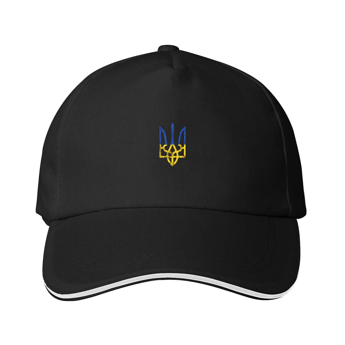 Ukraine Flag Baseball Cap – Patriotic Adjustable Hat with Trident Emblem, Breathable Black Cap for Outdoor Style & Pride