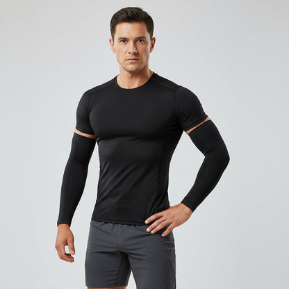 Men’s Arm Compression Sleeves – 3 Pairs UV Protection & Sun Sleeves for Outdoor Sports & Daily Workwear