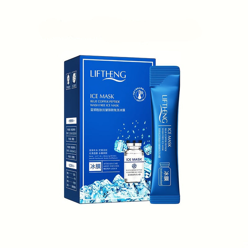 Blue Copper Peptide Ice Mask – Hydrating Freeze-Dried Skincare for Glowing, Firm, and Rejuvenated Complexion Anytime