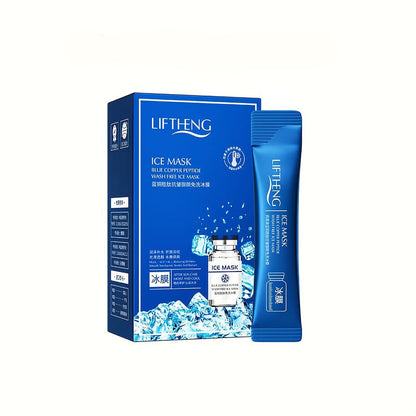 Blue Copper Peptide Ice Mask – Hydrating Freeze-Dried Skincare for Glowing, Firm, and Rejuvenated Complexion Anytime