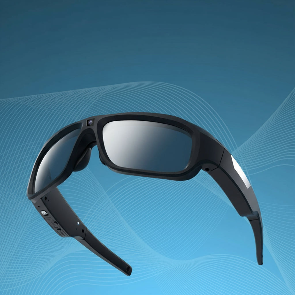 Camera Sunglasses – Hands-Free Video Recording Eyewear for Cycling, Fishing and Walking, Records to a microSD Card