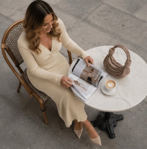 Women Twisted Fold Maxi Dress- Sexy Long Sleeve Luxury Evening Dress for Autumn Parties and Elegant High Street Fashion Wear