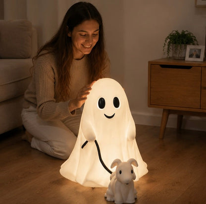 Halloween Ghost Dog Figurine – Cute Walking Dog Statue with Spooky Festival Charm, Tabletop Decoration, and Household Ornament Party Gift