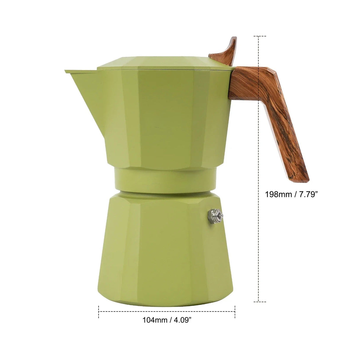 Aluminum Espresso Moka Pot – Temperature-Controlled Italian Coffee Percolator for Authentic Espresso Brewing