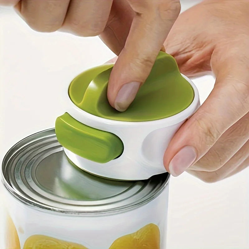 Portable Stainless Steel Can Opener – Easy Twist, Space-Saving Kitchen Tool Designed for Seniors and Everyday Convenience