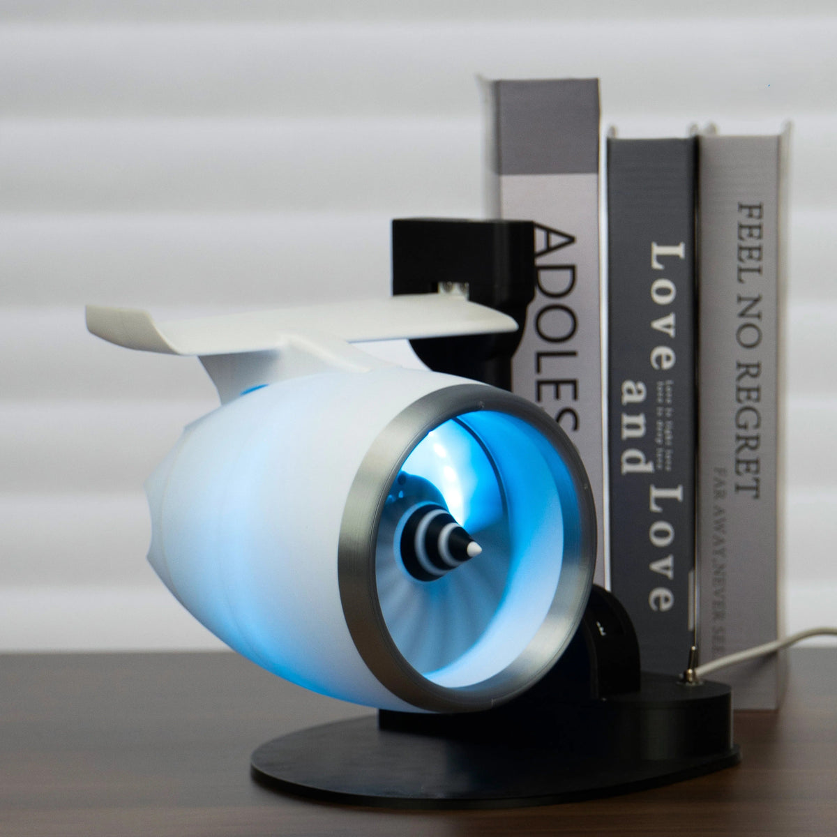 Turbojet Mist Humidifier Fan – RGB Lighting Air Humidifier with Blowing Feature for Bedroom, Desk and Office Use