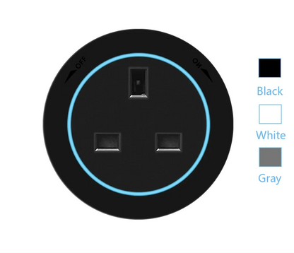 Universal Wall Power Sockets – EU UK FR Korea Compatible Electrical Outlets for Home, Kitchen, Office in White or Black