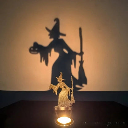 Halloween Decorative Candle Holder – Scary Resin Candlestick Ornament Desk Accessory for Haunted Room Ambiance and Festival Party Décor
