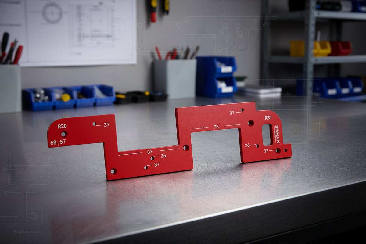 Invisible Recessed Handle Notch Template – Cabinet & Wardrobe Slot Positioning Tool for Handle-Free Door Installation