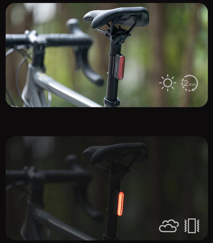 Magnetic Bike Tail Light –  Type-C with 7 Modes Rechargeable LED Rear Light with Smart Brake Sensor