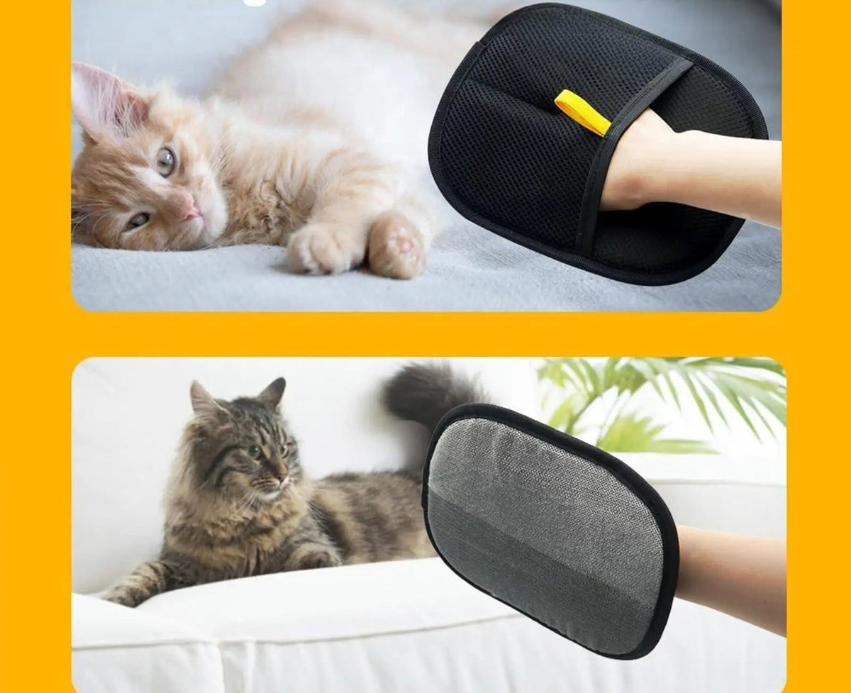 Celery Double-Sided Pet Grooming Glove – Reusable Grooming Mitt for Cats and Dogs, Effective on Fur, Clothes, and Furniture