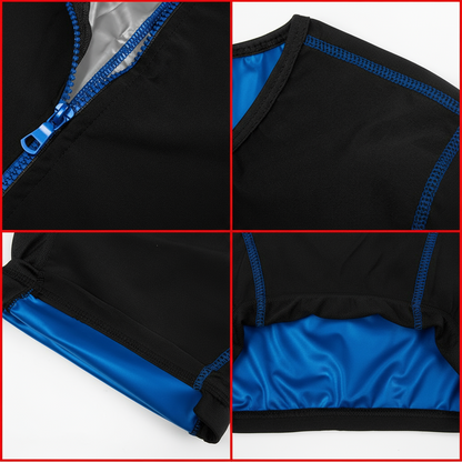 Breathable Mesh Full Body Sweat Suit - Men's Warm Fitness Tights - Polyester Zipper Sports Top for Gym, Yoga, Hiking, Camping - Round Neck, Solid Color, Suitable for All Seasons