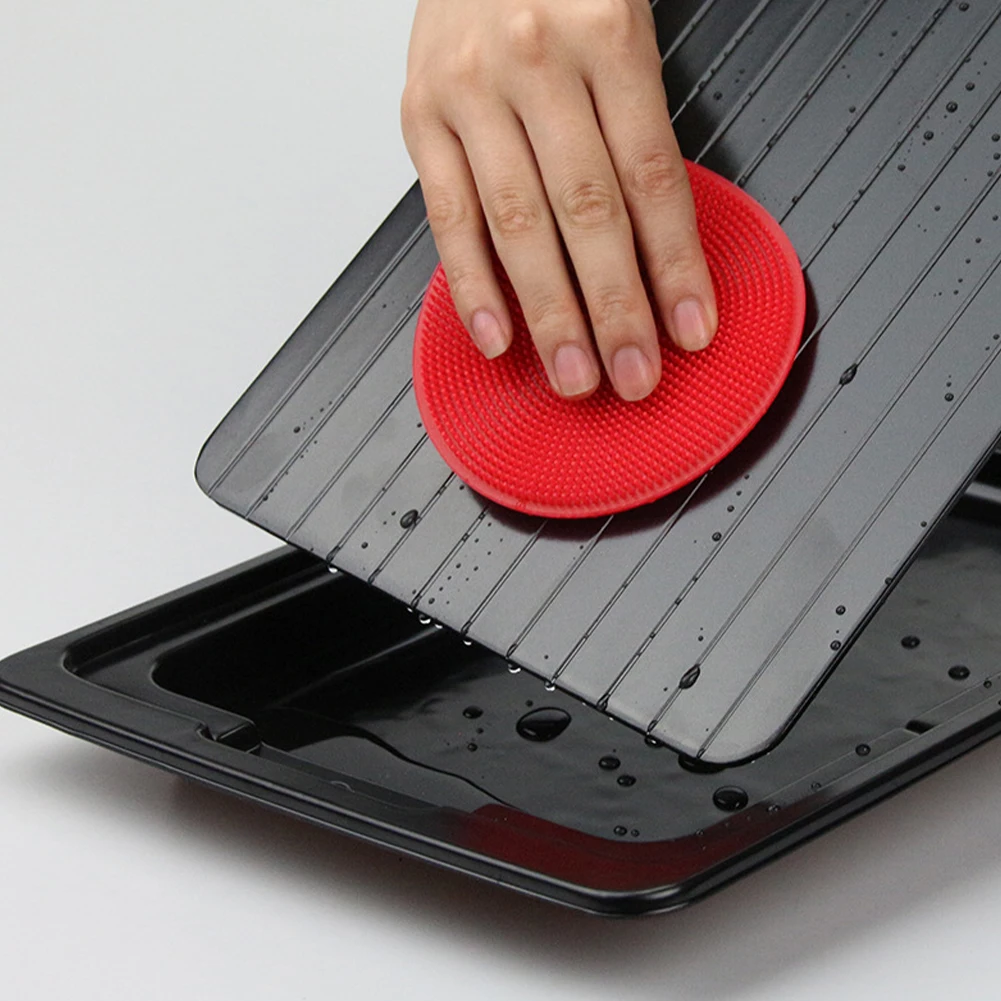 Aluminum Defrosting Tray – Quick Thawing Plate with Drip Pan for Frozen Meat and Food in Large Size