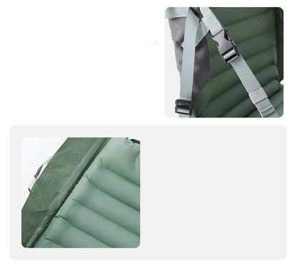 Outdoor Inflatable Seat Cushion with Backrest – Adjustable Folding Air Chair for Camping, Picnics, Beach Trips, and Relaxing on the Go