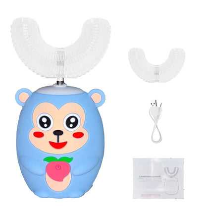 U-Shaped Electric Toothbrush – Ultrasonic Automatic Timer Toothbrush with Wireless Charging for Kids and Adults