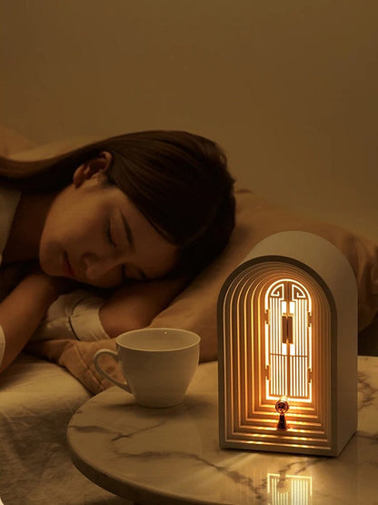 Nordic Night Light & Bluetooth Speaker – Door Shaped Cozy Atmosphere Lamp for Relaxing Vibes
