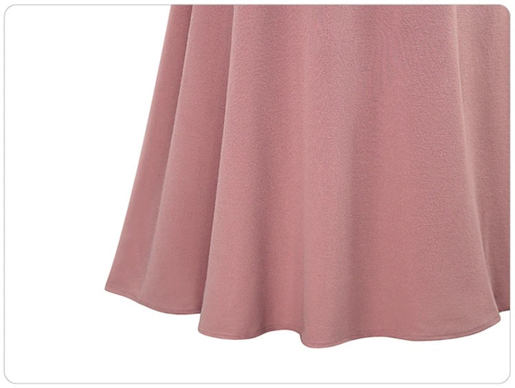 Winter Warm Irregular A-Line Skirt - Cozy Medium-Long Elastic Waist Skirt for Feminine, Slim Fit Street Fashion Appeal