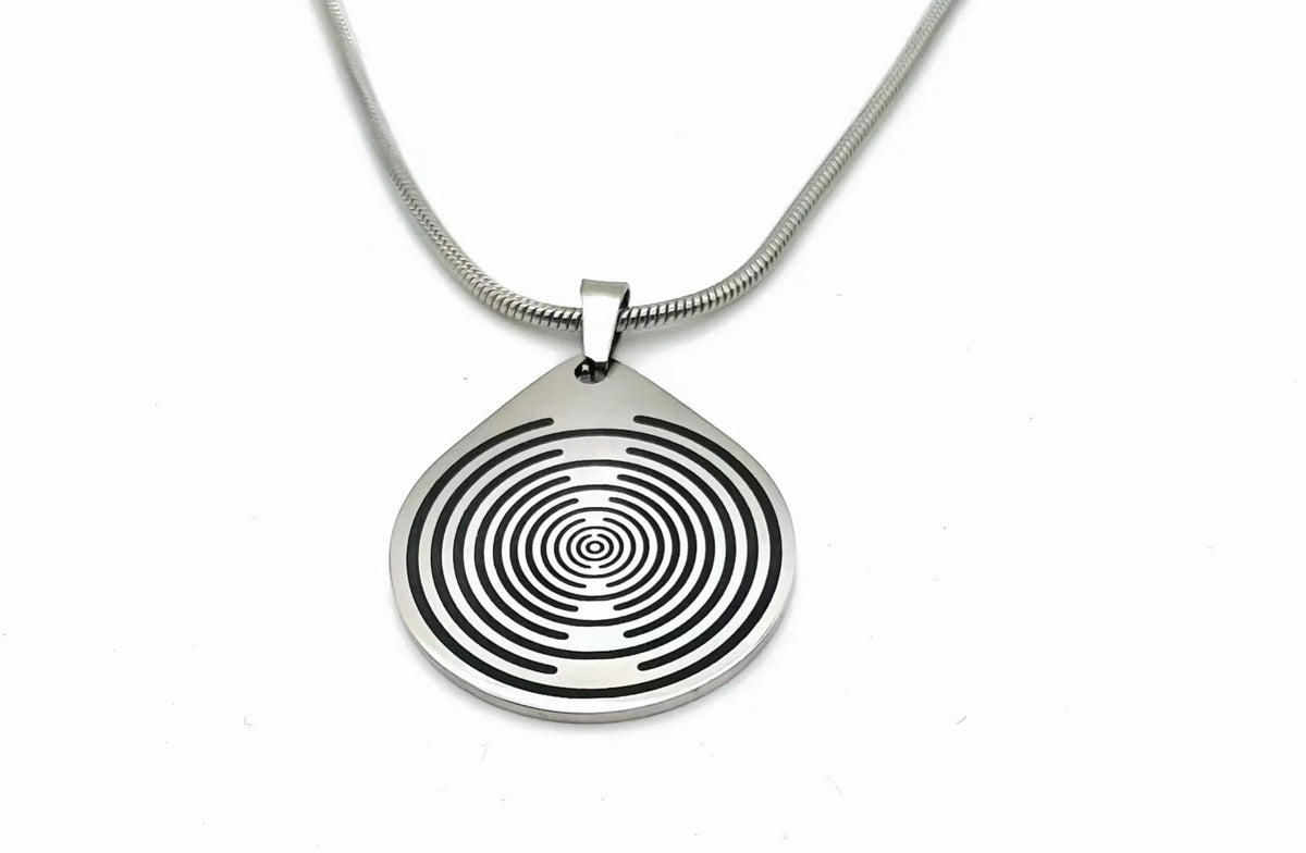 EMF Defense Pendant Necklace – Stainless Steel Feng Shui Disk with Polarizing Tech to Balance Energy and Wearable Protection Ornament