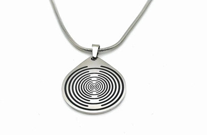 EMF Defense Pendant Necklace – Stainless Steel Feng Shui Disk with Polarizing Tech to Balance Energy and Wearable Protection Ornament
