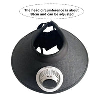 Wide Brim Sun Hat with Solar Powered Fan