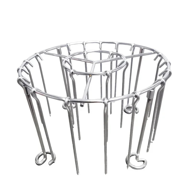Stainless Steel Vertical Skewer Grill Rack – Air Fryer Rotisserie Stand with 23 Skewers for 3.2QT–5.5QT Air Fryers