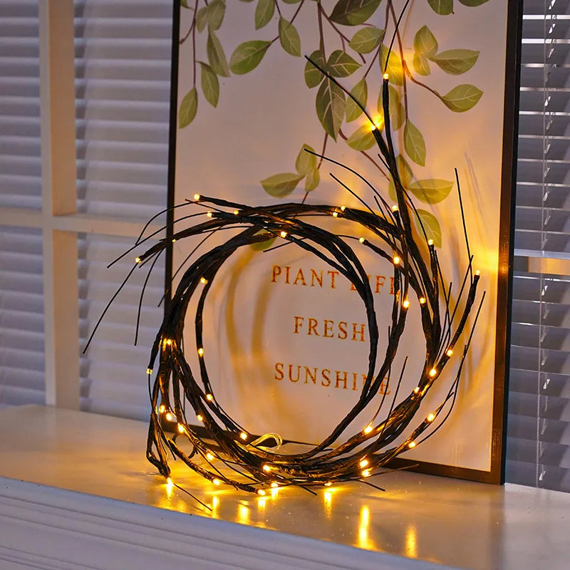 LED Maple Vine Light – Tree Branch Rattan Wall Decor for Christmas, Bedrooms & Warm Aesthetic Home Lighting