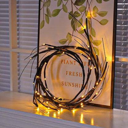 LED Maple Vine Light – Tree Branch Rattan Wall Decor for Christmas, Bedrooms & Warm Aesthetic Home Lighting
