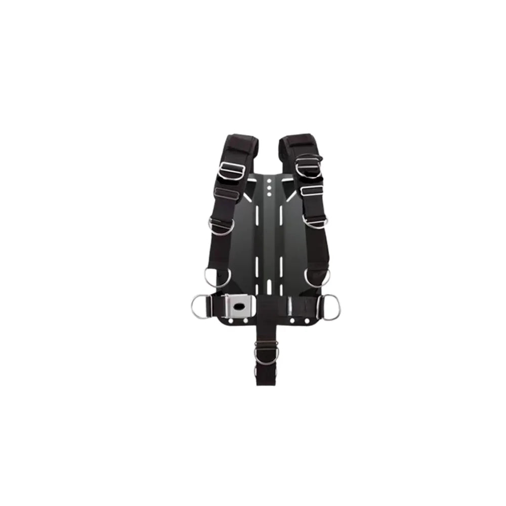 Scuba Diving Tank Adapter - Black Aluminum Single Tank Backplate Connector for Professional Diving BCD Equipment Setup