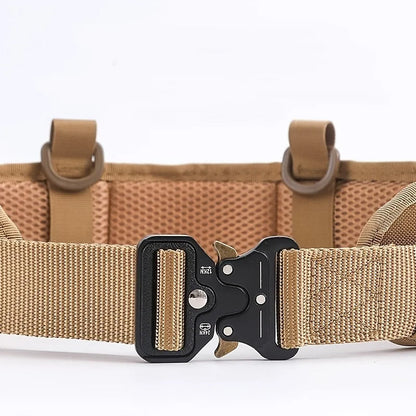 Men’s Tactical Outdoor Belt with Multi-Function Buckle – High-Quality Nylon Canvas Hunting Gear for Sport & Survival Utility