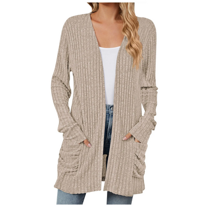 Solid Color Boho-Inspired Crochet Cardigan – Lightweight 3/4 Sleeve Kimono Style for Casual Chic Layering and Comfort