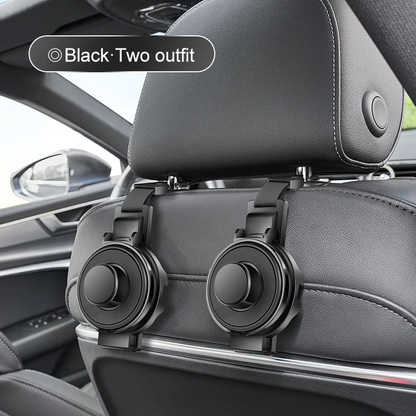Car Seat Headrest Hook & Cup Holder – Multi-Functional Backseat Organizer for Bags & Drinks
