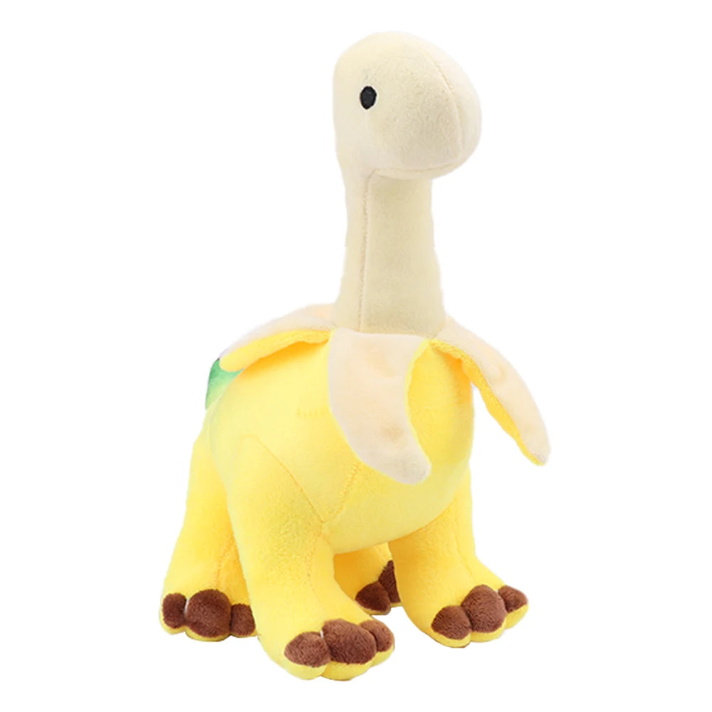 Banana Brontosaurus Plush Toy – Soft Dinosaur Stuffed Animal, Kawaii Peeled Plushie Gift for Kids & Collectors, Cuddly & Unique