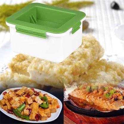 Three-Layer Tofu Press Mold - Safe Kitchen Gadget for Water Removal & Homemade Soybean Curd, Easy & Clean Tofu Making Tool