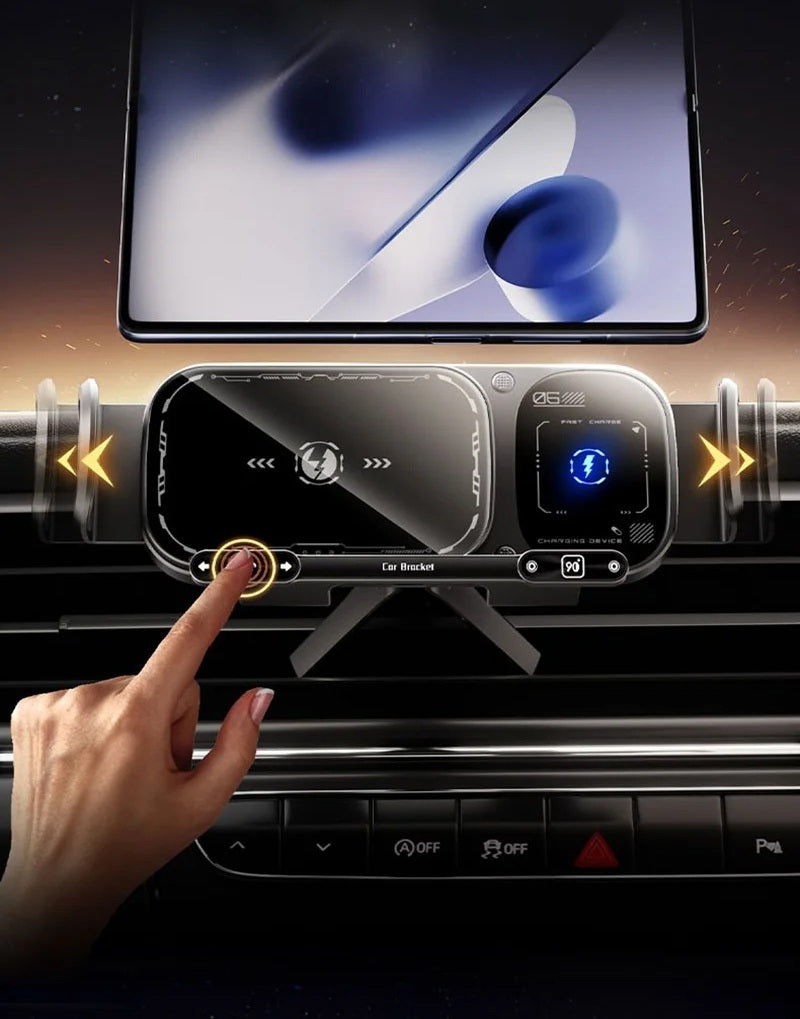 Wireless Car Charger & Rotating Phone Mount – 2-in-1  Fold Series & iPhone-Compatible Hands-Free Power for Every Drive