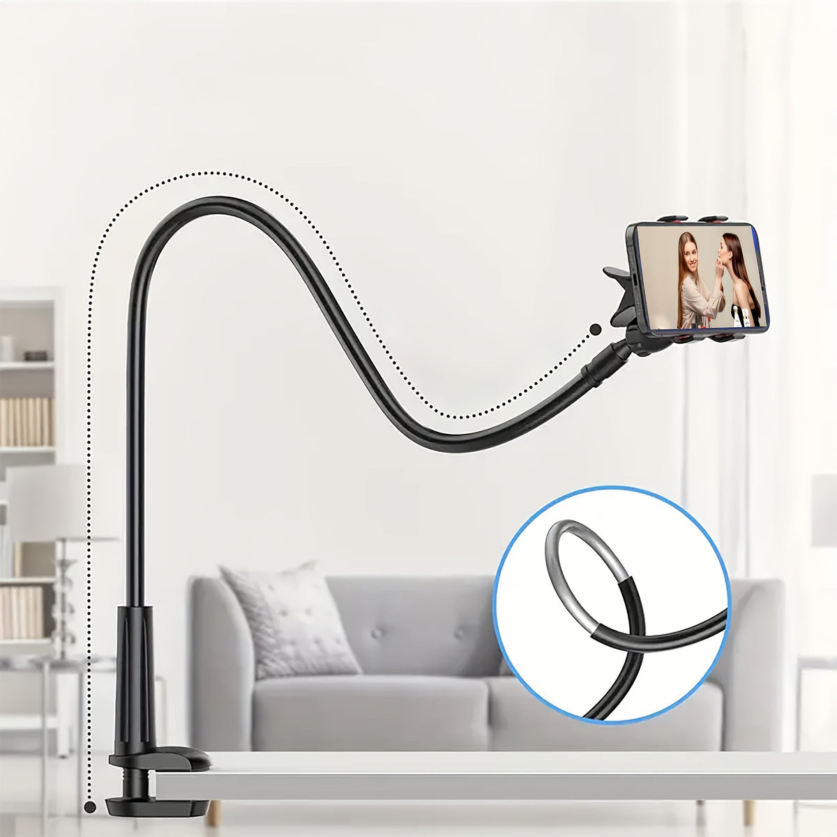 Rotating Universal Phone Stand – 360° Desktop Smartphone Holder for Lazy Viewing in Bed, Ideal Gift for Tech-Lovers and Everyday Use