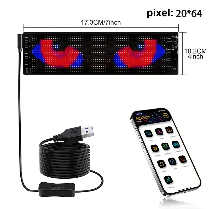 Programmable LED Scrolling Sign – Flexible Matrix Display Board with Custom Messages for Businesses, Shops, Events, and Creative Advertising