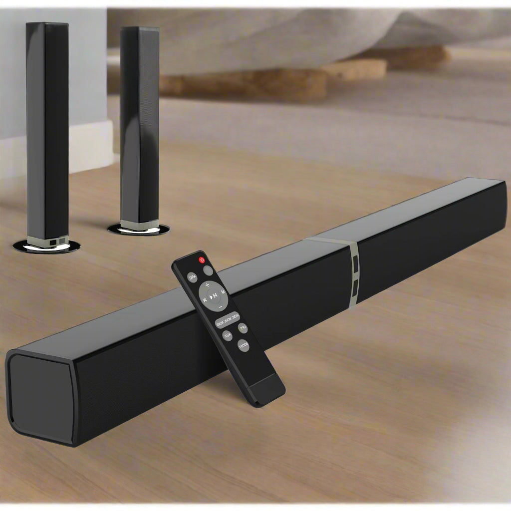 Channel TV Sound Bar – 50W 2.0 Wireless Home Audio System with ARC/Optical/AUX Connections, Premium Surround Sound for Smart TV Entertainment