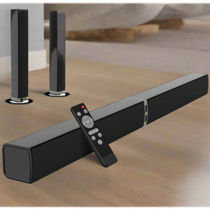 Channel TV Sound Bar – 50W 2.0 Wireless Home Audio System with ARC/Optical/AUX Connections, Premium Surround Sound for Smart TV Entertainment