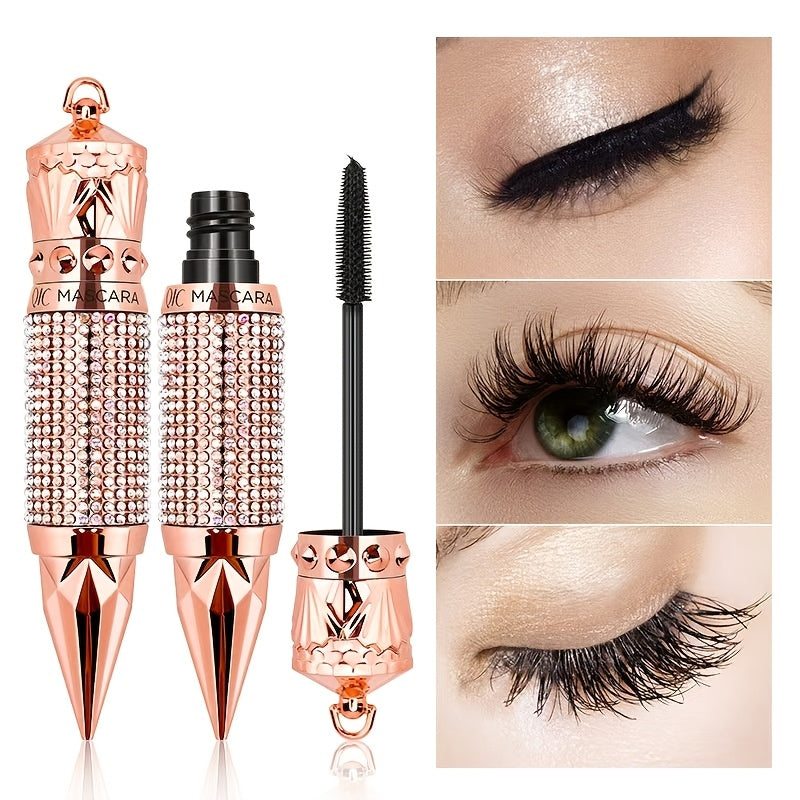 Scepter Mascara with Rhinestone Shell – Waterproof, Smudge-Proof Formula Creates Naturally Long, Thick, and Curled Eyelashes for Glamorous All-Day Wear