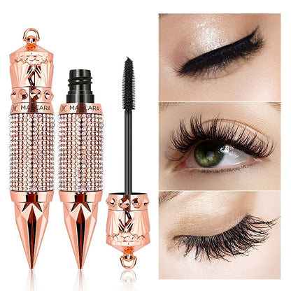 Scepter Mascara with Rhinestone Shell – Waterproof, Smudge-Proof Formula Creates Naturally Long, Thick, and Curled Eyelashes for Glamorous All-Day Wear