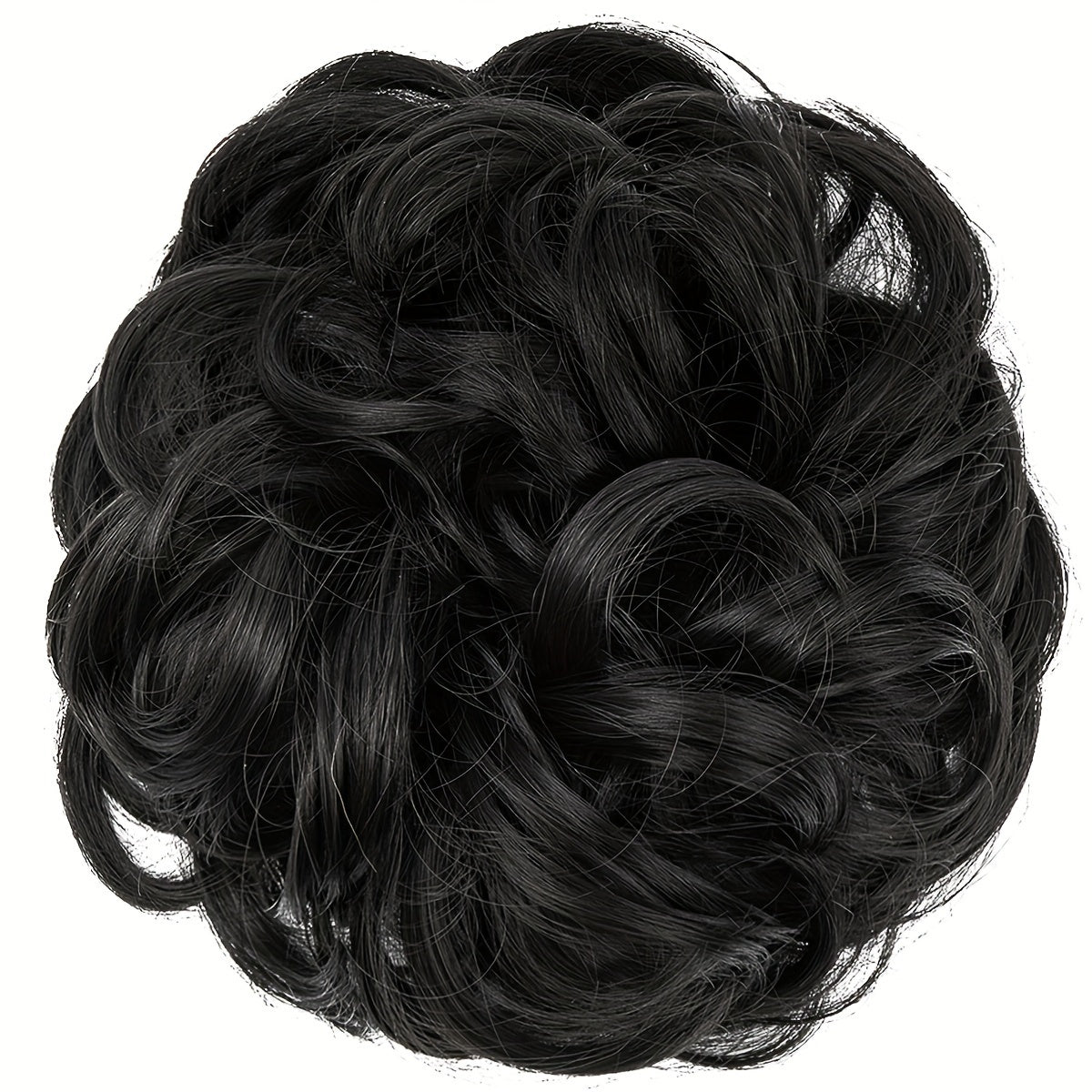 Messy Curly Hair Bun Extension – Voluminous Synthetic Elastic Chignon Scrunchie for Effortless Updo, Instant Volume & Natural-Looking Glam Hairpiece for Women