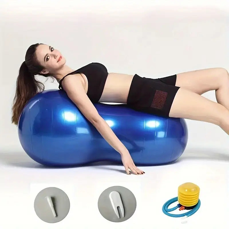 High-Quality Peanut-Shaped Yoga Ball – Stability and Balance Trainer for Fitness, Physical Therapy, Back Massage, and Sensory Training