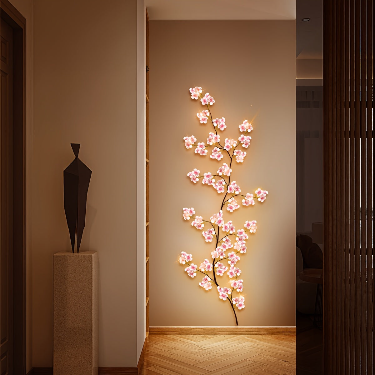 LED Cherry Blossom Branch Lights – 100m USB Powered Floral String Lights for Weddings, Bedrooms, Parties, and Festive Décor
