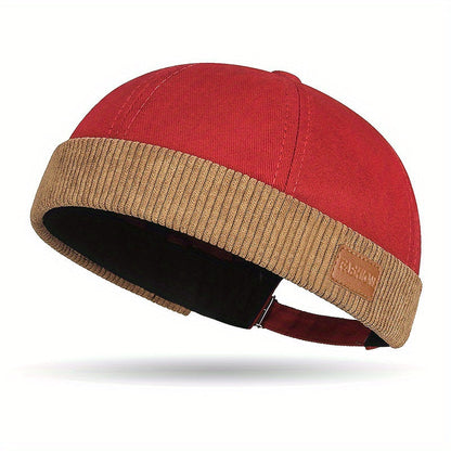 Unisex Harajuku Color-Block Sailor Cap – Trendy Japanese Streetwear Hat, Durable Polyester, Hand-Washable, Fashion Accessory for Hipster Outfits