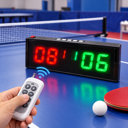 Electronic Sports Score Counter – Remote-Control Digital Scorer for Table Tennis, Badminton and Indoor Games with Clear Display and Easy Score Tracking