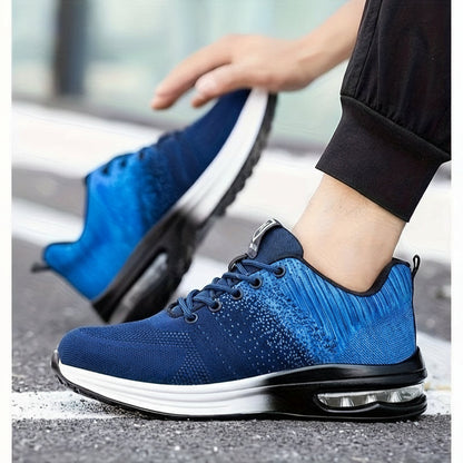 Men’s Lightweight Steel Toe Work Shoes – Breathable Puncture-Resistant Safety Sneakers with Anti-Odor Knit Upper
