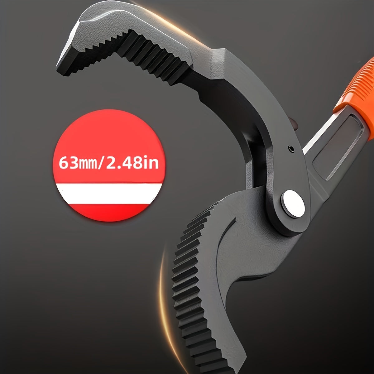 Dual-Handled  Universal Wrench – Quick Grip Pipe Spanner with Auto-Locking Jaws, High Carbon Steel
