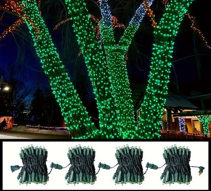 Green LED String Lights – 100 Mini Bulbs on 21.6FT Wire for Home, Wedding, Holiday, Party & Independence Day Decoration